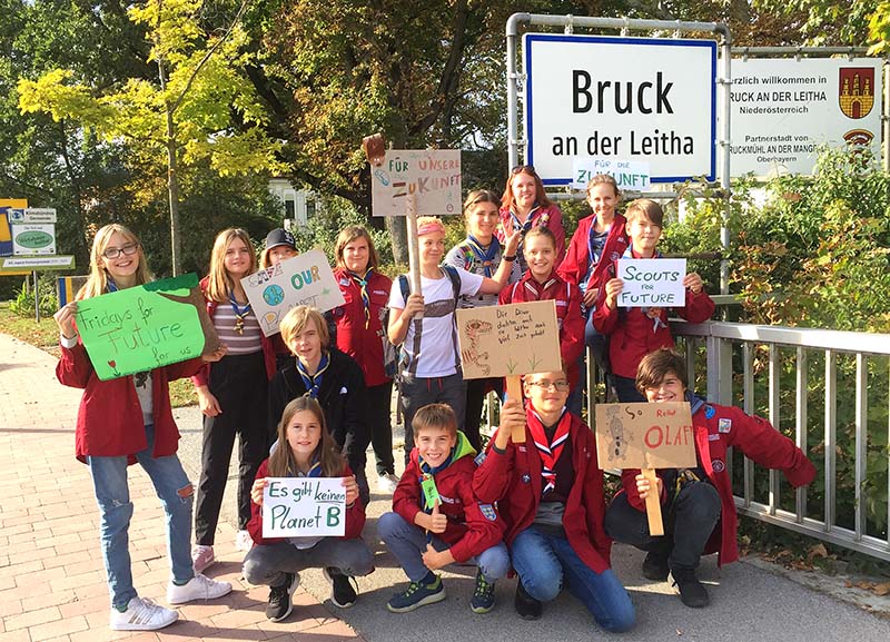 Pfadfindergruppe Bruck unterstützt die Aktion "Dein Ort für die Zukunft"